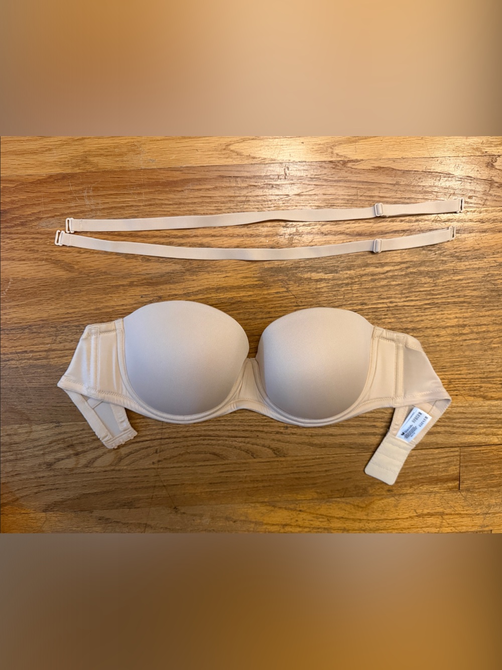 Wacoal Nude Beige Convertible Strapless Push-Up Bra with Removable Straps